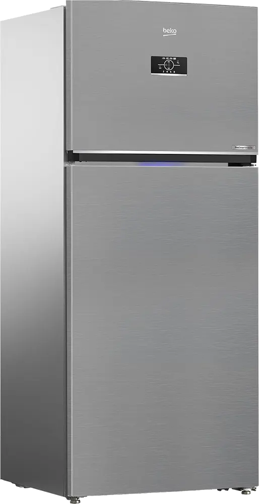 Beko No Frost Refrigerator, 406 Liters, 2 Doors, Digital Screen, Inverter, Stainless, RDNE455M20XBIDS