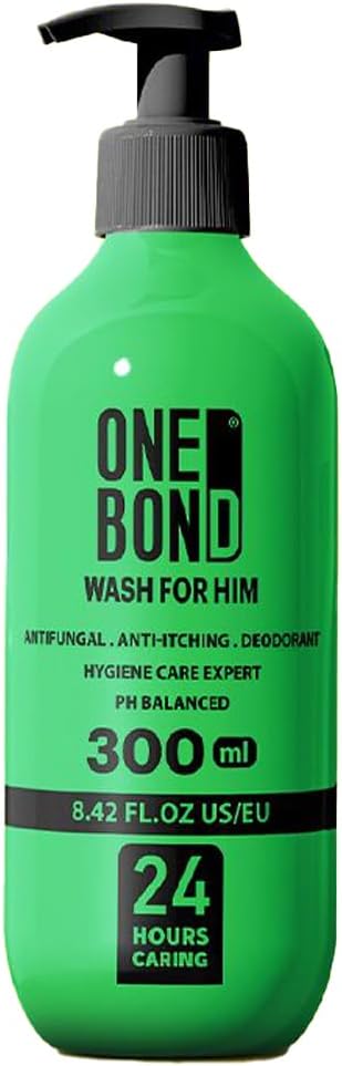 غسول المناطق الحساسة للرجال من وان بوند، اخضر، 300 مل