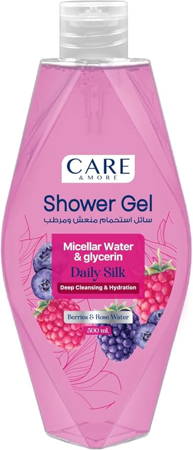 شاور جل ميسيلار برائحه التوت وماء الورد من كير اند مور، 500 مل