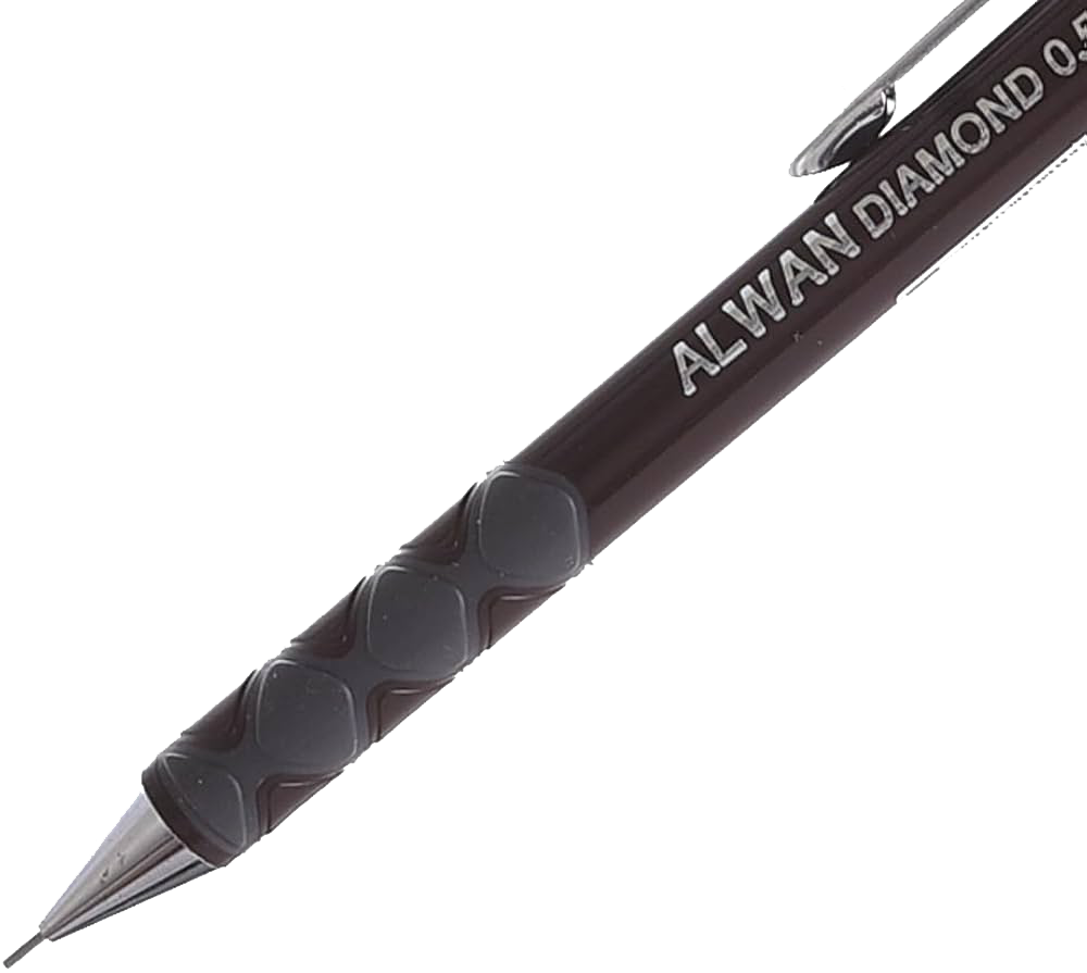 Alwan Pencil, 0.5mm, High Quality, with Rubber Metal Clip for Students, Multicolor, 1305