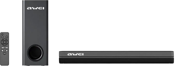 Awei Wireless Soundbar with Subwoofer, Stereo Sound, Bluetooth5.0, Black, KA25
