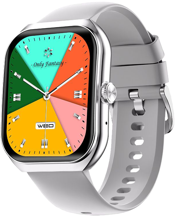 ساعة اوي الذكية ، 2.01 بوصة ، مقاومة للماء ، شحن لاسلكي، مكالمات بلوتوث، فضي، H58