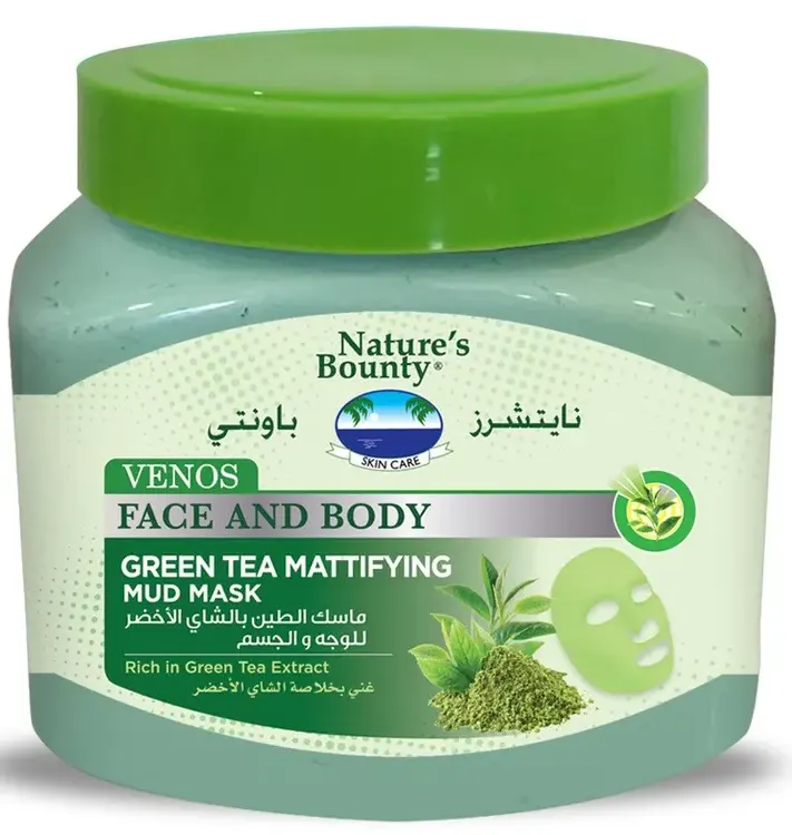 Nature's Bounty Venos Face Green Tea Mattifying Mud Mask, 300Ml