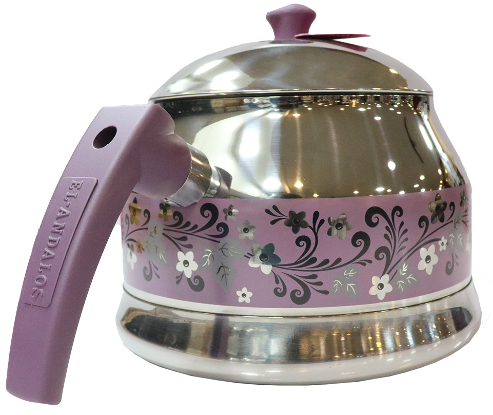 براد شاي عثمانى الاندالس ، سعة 2 لتر ، استانلس ستيل ، سيلفر - موف