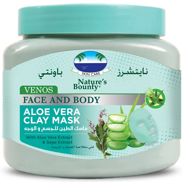 Nature's Bounty Venos Face And Body Clay Mask With Aloe Vera , 300Ml