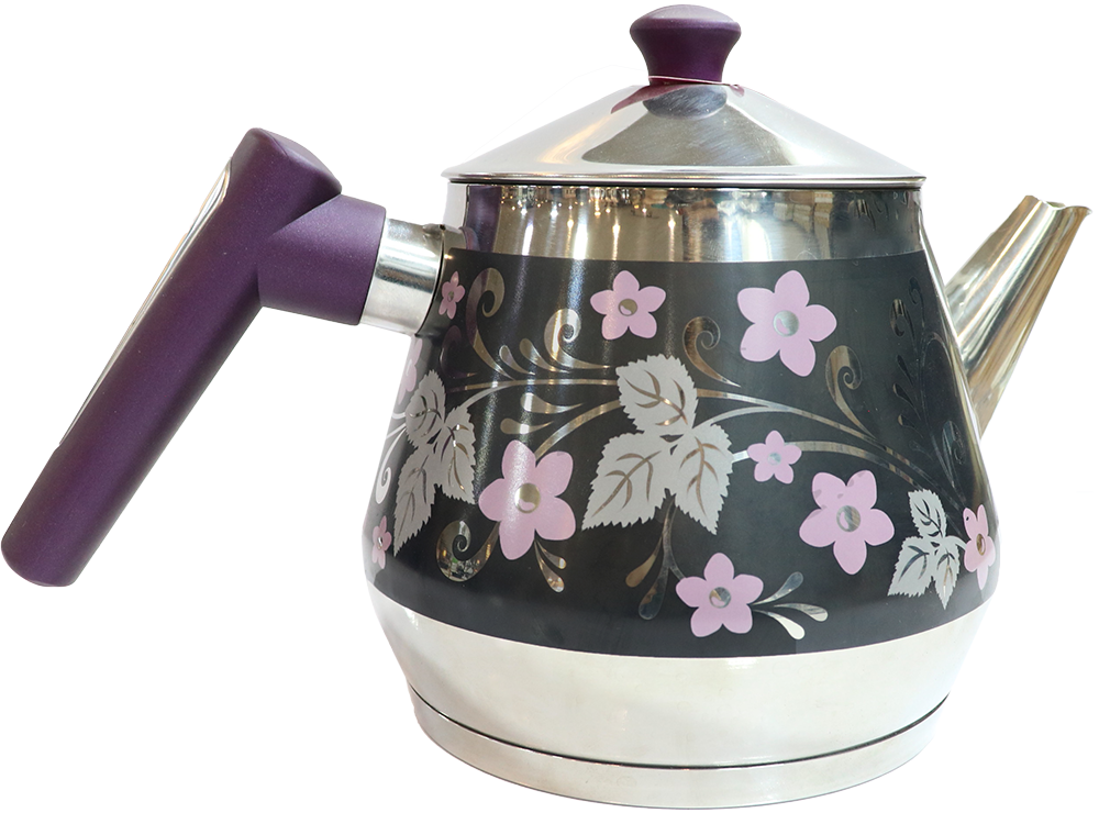 براد شاي تركي الاندالس ، سعة 1.5 لتر ، استانلس ستيل ، سيلفر ملون