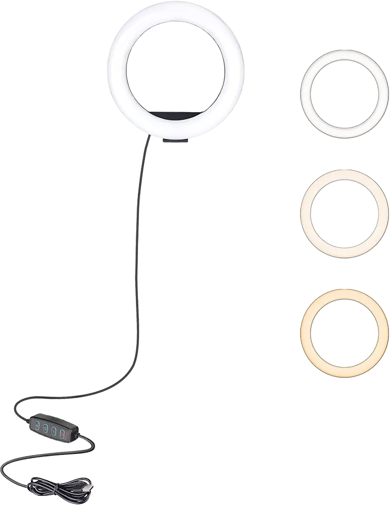 Geekoto Mini Ring Light 30m, USB, 3 modes, Black