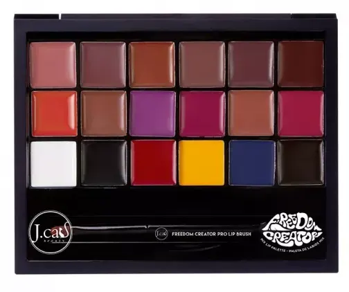 J. Cat Beauty Freedom Creator Lip Palette, 18 Colors, 101