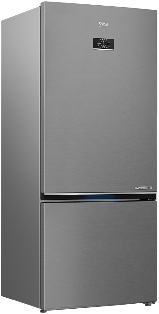 Beko Combi No Frost Refrigerator, 590 Liters, 2 Doors, Digital Screen, Inverter Motor, Silver, RCNE590E35ZXP2