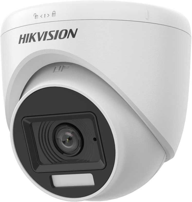 Hikvision Indoor Security Camera, 2MP, 2.8mm Lens, Dual Illumination, Built-in Microphone, White, DS-2CE76D0T-LPFS