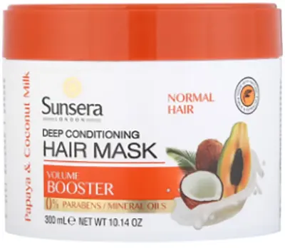 ماسك شعر صن سيرا ماسك ترطيب للشعر بالبابايا وحليب جوز الهند، 300 مل