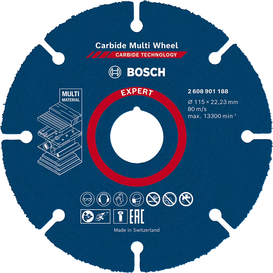 Bosch Cutting Disc, Multi-Purpose, 115*1*22mm, 901188