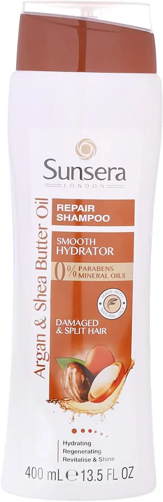 Sunsera Repair Shampoo with Argan and Shea Butter Oil, 400ML