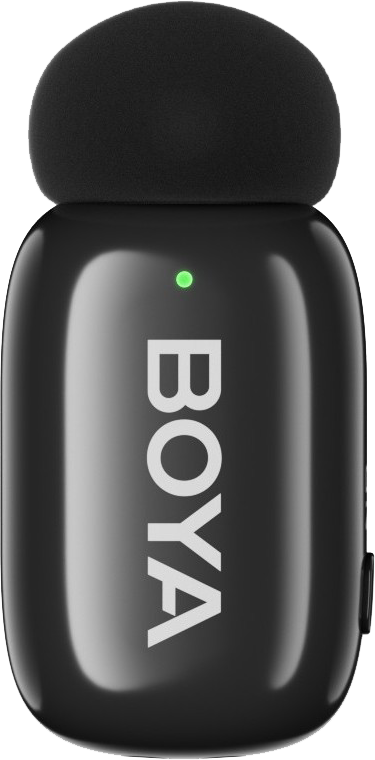 BOYA Ultra Mini Wireless Microphone, Dual Channel, Noise Cancelling, 2.4GHz, Lightning, Black, MINI-15