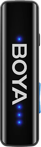 مايكروفون لاسلكي بويا ، خاصية الغاء الضوضاء ، مدى 300 متر ، 3.5 TRS, Type -C, Lightning ، أسود ، BOYALINK V2