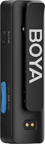 مايكروفون لاسلكي بويا ، خاصية الغاء الضوضاء ، مدى 300 متر ، 3.5 TRS, Type -C, Lightning ، أسود ، BOYALINK V2