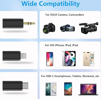 مايكروفون لاسلكي بويا ، خاصية الغاء الضوضاء ، مدى 300 متر ، 3.5 TRS, Type -C, Lightning ، أسود ، BOYALINK V2