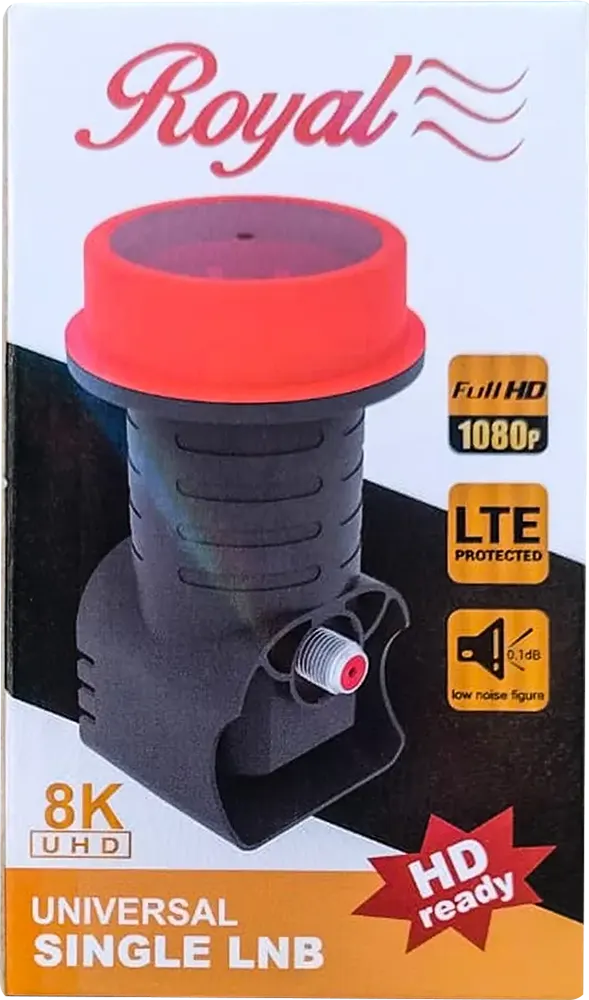 Royal LNB, Single Output, FHD Quality, Black Color