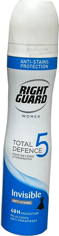 مزيل العرق توتال ديفينس 5 انفيزيبل من رايت جارد، 250 مل