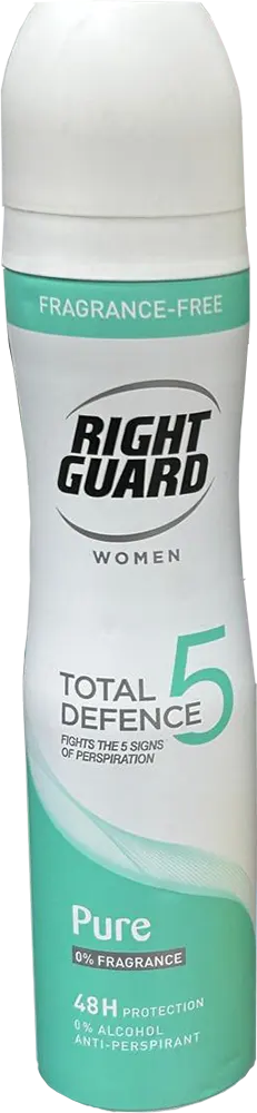 Right Guard Total Defence 5 Pure Anti Perspirant, 250 ML