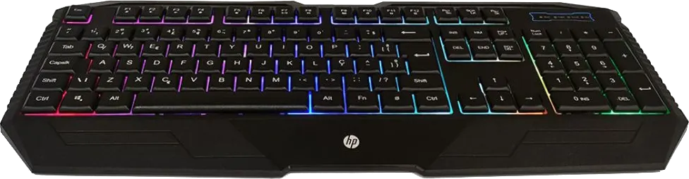 Wired Gaming Keyboard HP, USB,  104 keys, RGB, Black, K110