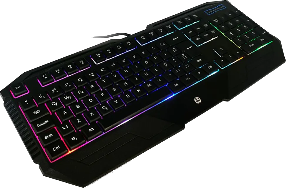Wired Gaming Keyboard HP, USB,  104 keys, RGB, Black, K110