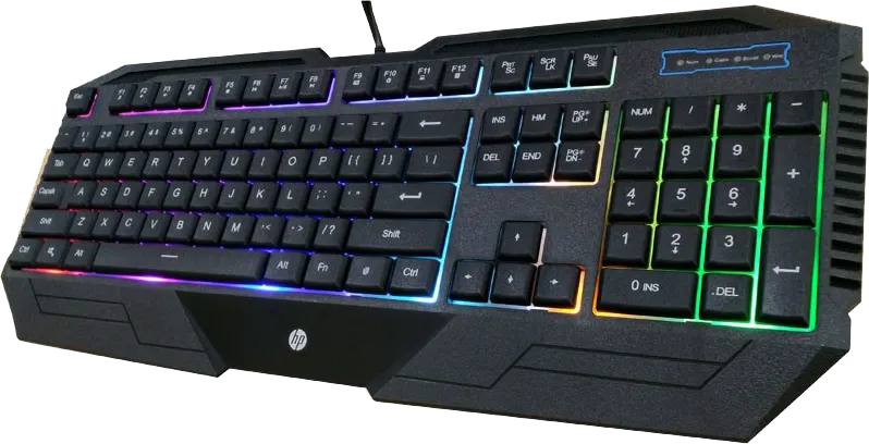 Wired Gaming Keyboard HP, USB,  104 keys, RGB, Black, K110