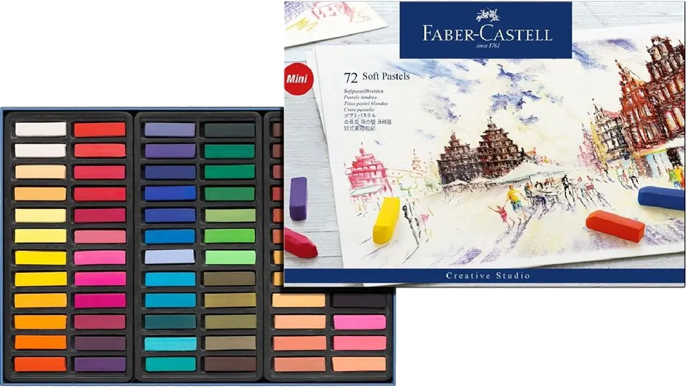 Faber-Castell Soft Pastel Color Set, 72 Mini Colors, Multiple Colors, Model 128272