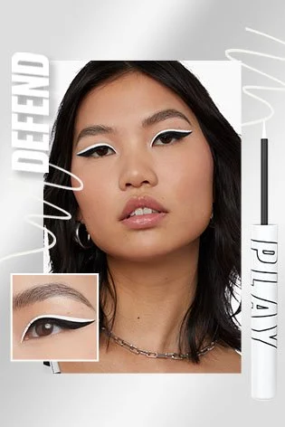 اي لاينر ميبلين تاتو لاينر بلاي ابيض سائل يدوم حتي 48 ساعه، ديفيند