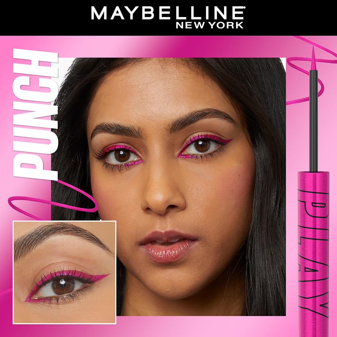Maybelline Tattoo Liner Play 48H Colored Liquid Eyeliner Dip In Pink, Punch