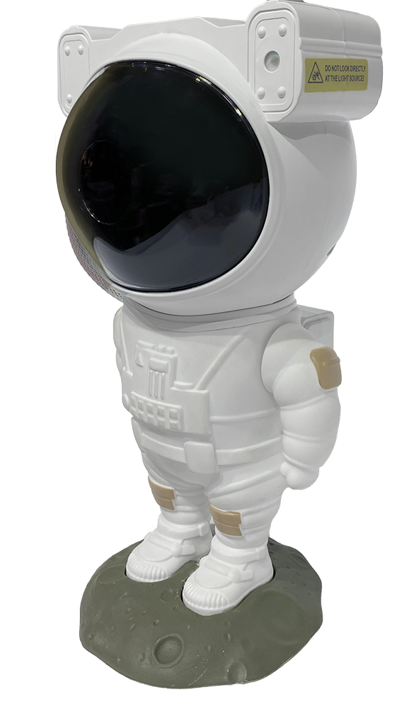 اباجورة بتصميم رائد فضاء ونجوم ومجرة لغرفة الأطفال ، ريموت كنترول ، منفذ يو اس بي ، أبيض