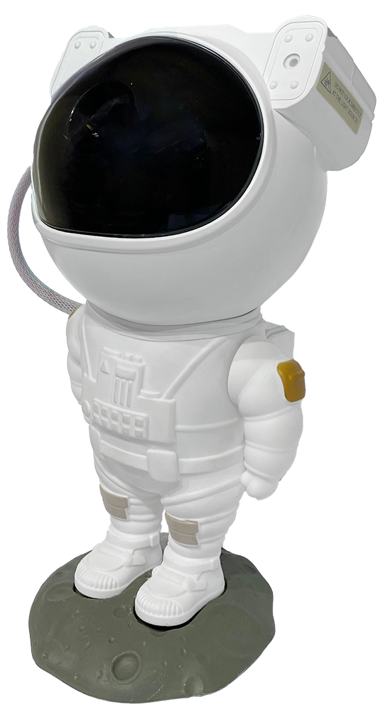 اباجورة بتصميم رائد فضاء ونجوم ومجرة لغرفة الأطفال ، ريموت كنترول ، منفذ يو اس بي ، أبيض