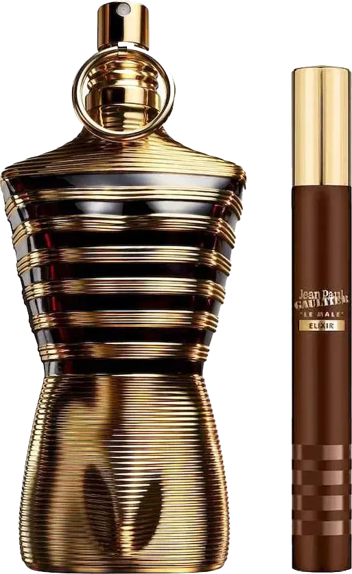 Le Male Elixir Gift Set By Jean Paul Gaultier For Men, Le Male Elixir Perfume, 200ml + Travel Spray, 10ml
