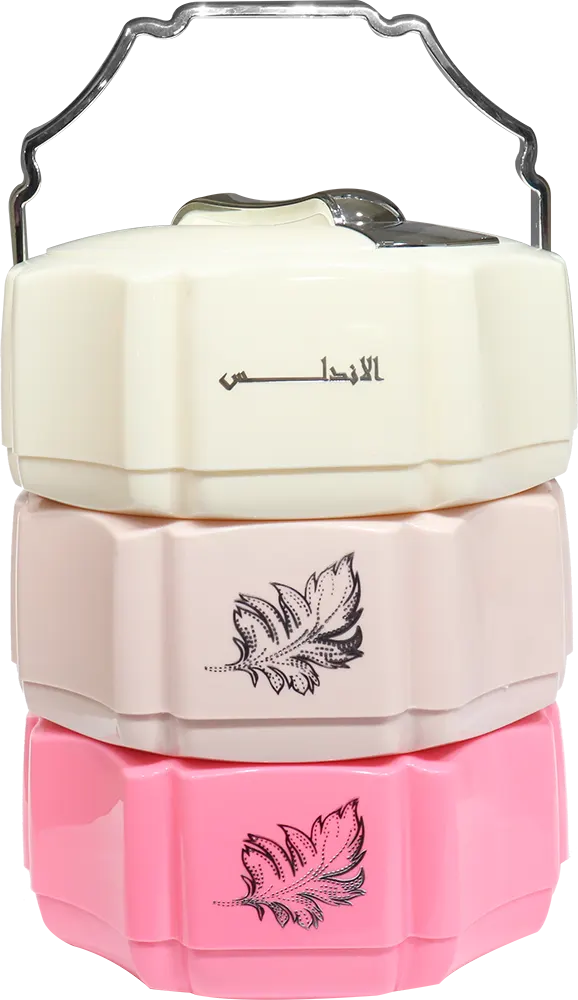 Al-Andalos Food container 4.5 Liters, 3 layers, Multiple Colors