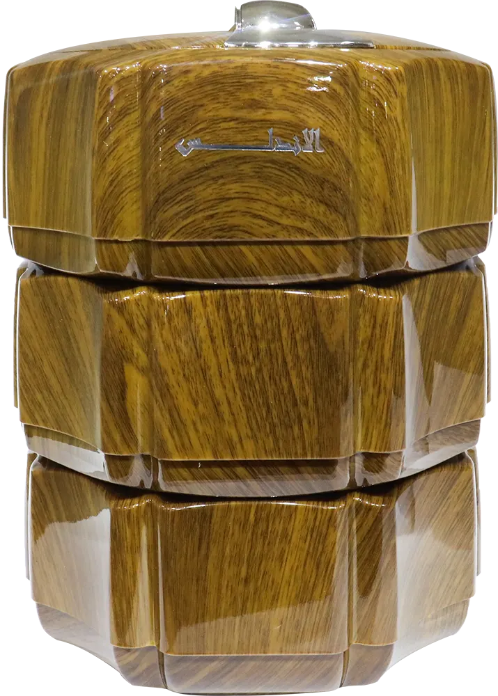 Al-Andalos Food container 4.5 Liters, 3 layers, Wooden