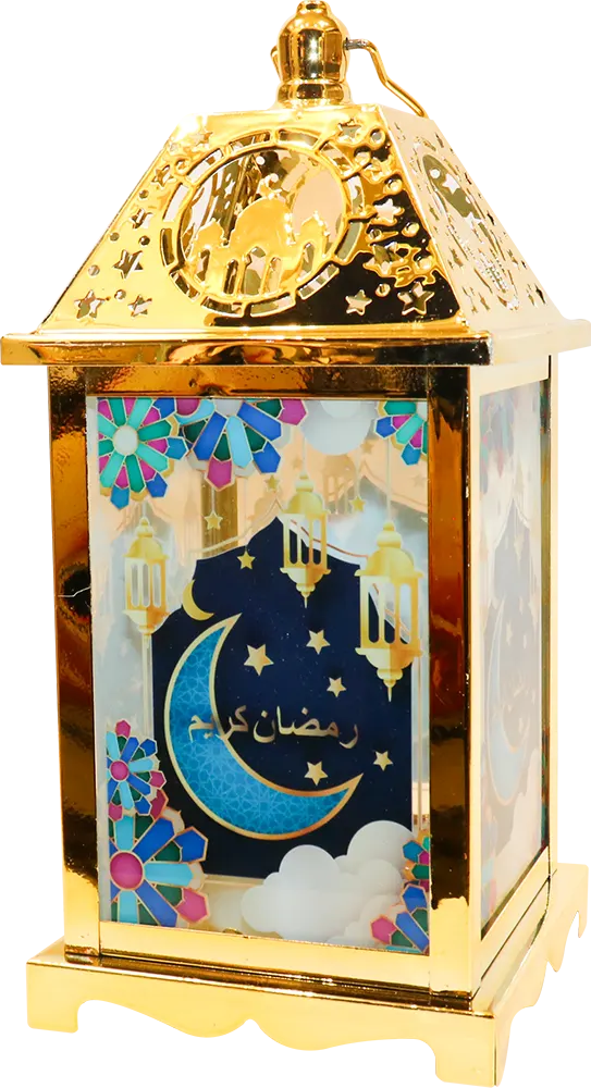 Ramadan Lantern IKEA LED glass, 25 cm, tone, gold, 617 model