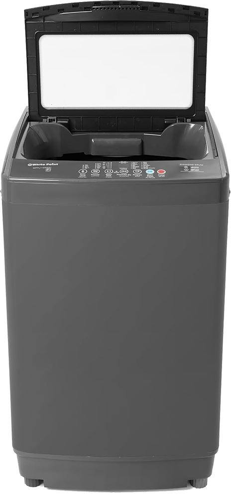 White Point Top Load Fully Automatic Washing Machine, 12 kg , Digital Display, Hydraulic Glass Door, Dark Grey, WPTL12DGGLA