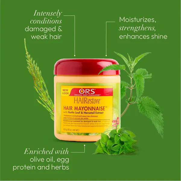 Ors Hairestore Hair Mayonnaise With Nettle Leaf And Horsetail Extract, 454GM
