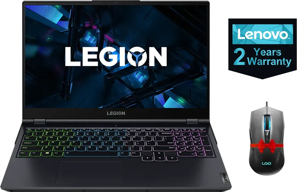 لاب توب لينوفو ليجن 5، معالج Intel® Core™ i7-11800H، رامات 16 جيجابايت، هارد ديسك 1 تيرابايت SSD، كارت شاشة NVIDIA GeForce RTX 3070 8 جيجابايت GDDR6، شاشة 15.6 بوصة FHD IPS، ويندوز 11 هوم، فانتوم بلو + ماوس هدية