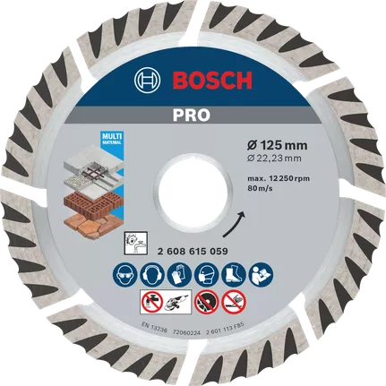 اسطوانة الماظ قص حوائط من بوش ، 125 مم ، 615 059