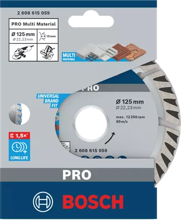 اسطوانة الماظ قص حوائط من بوش ، 125 مم ، 615 059