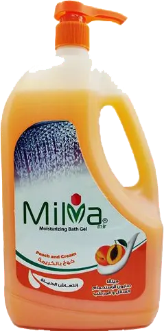 شاور جل مرطب بالخوخ والكريمة من ميلفا ، 2 لتر
