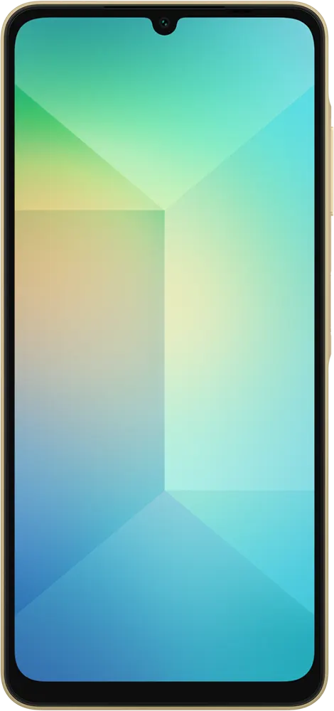 Samsung Galaxy A06 Dual SIM Mobile, 128GB Internal Memory, 6GB RAM, 4G LTE, Gold