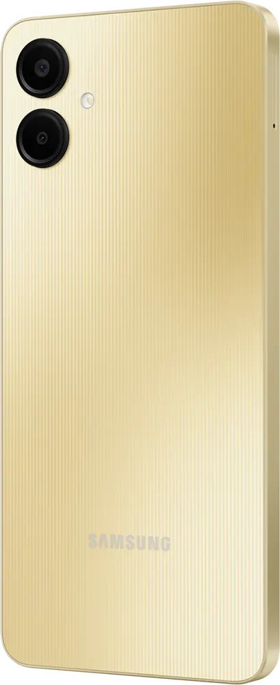 Samsung Galaxy A06 Dual SIM Mobile, 128GB Internal Memory, 6GB RAM, 4G LTE, Gold