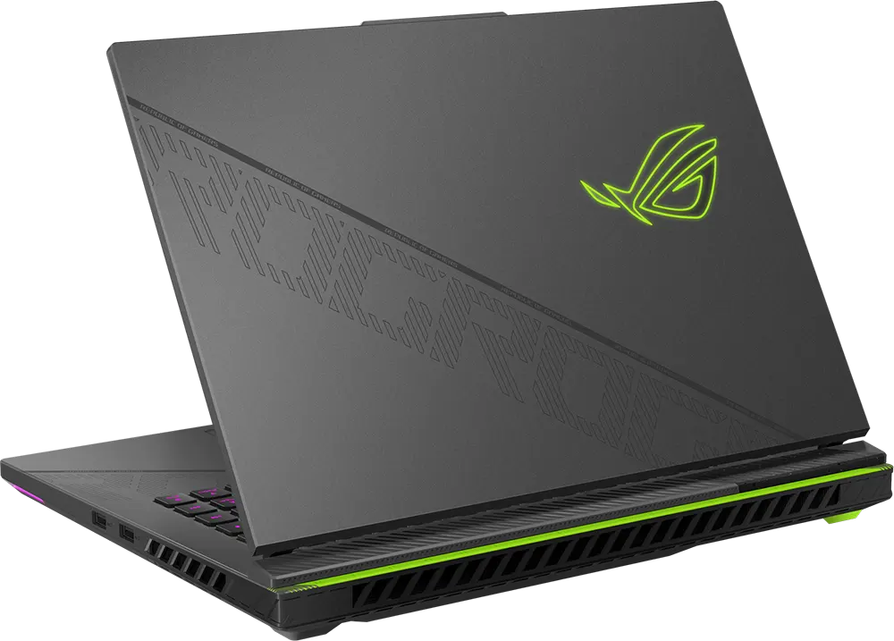 لاب توب اسوس روج سترايكس جي 16 G614JV-N3487W انتل كور I7-13650HX، رامات 16 جيجابايت، هارد ديسك 1 تيرابايت SSD، كارت شاشة نفيديا جي فورس RTX™ 4060 سعة 8 جيجابايت، شاشة 16 بوصة دقة FHD، ويندوز 11 هوم، اسود