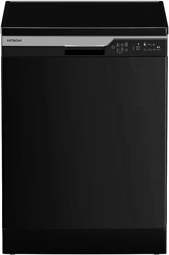 غسالة أطباق هيتاشي، 60 سم ، 15 فرد ، 6 برامج ، إنفرتر، شاشة تاتش ديجيتال ، أسود، HNF54821