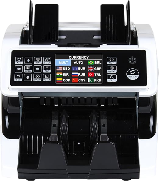 LG Currency Counting Machine, Count 10 Currencies, LCD Display, Counterfeit Detection, 1 Drawer, L-810