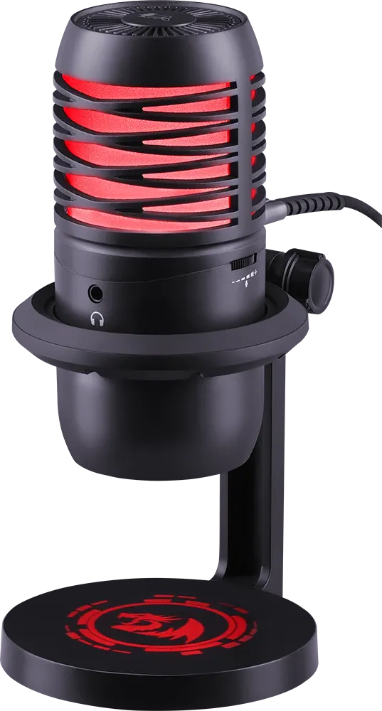 ميكروفون مكثف سلكي ريدراجون نيبولا، ألوان إضاءة خلفية، أسود، GM211