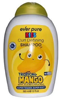 شامبو بيور كيدز للشعر الكيرلي للاطفال برائحه المانجا الاستوائية من ايفر بيور، 385 مل