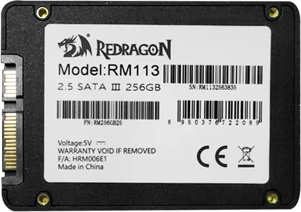 هارد ديسك ريدراجون داخلي SSD، سعة 256 جيجابايت، 2.5 بوصة، أسود، موديل RM113